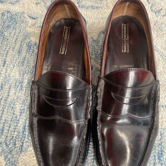 Johnston & Murphy Men\'s Hayes Penny Burgundy  Shoes  Size 11 main image 14